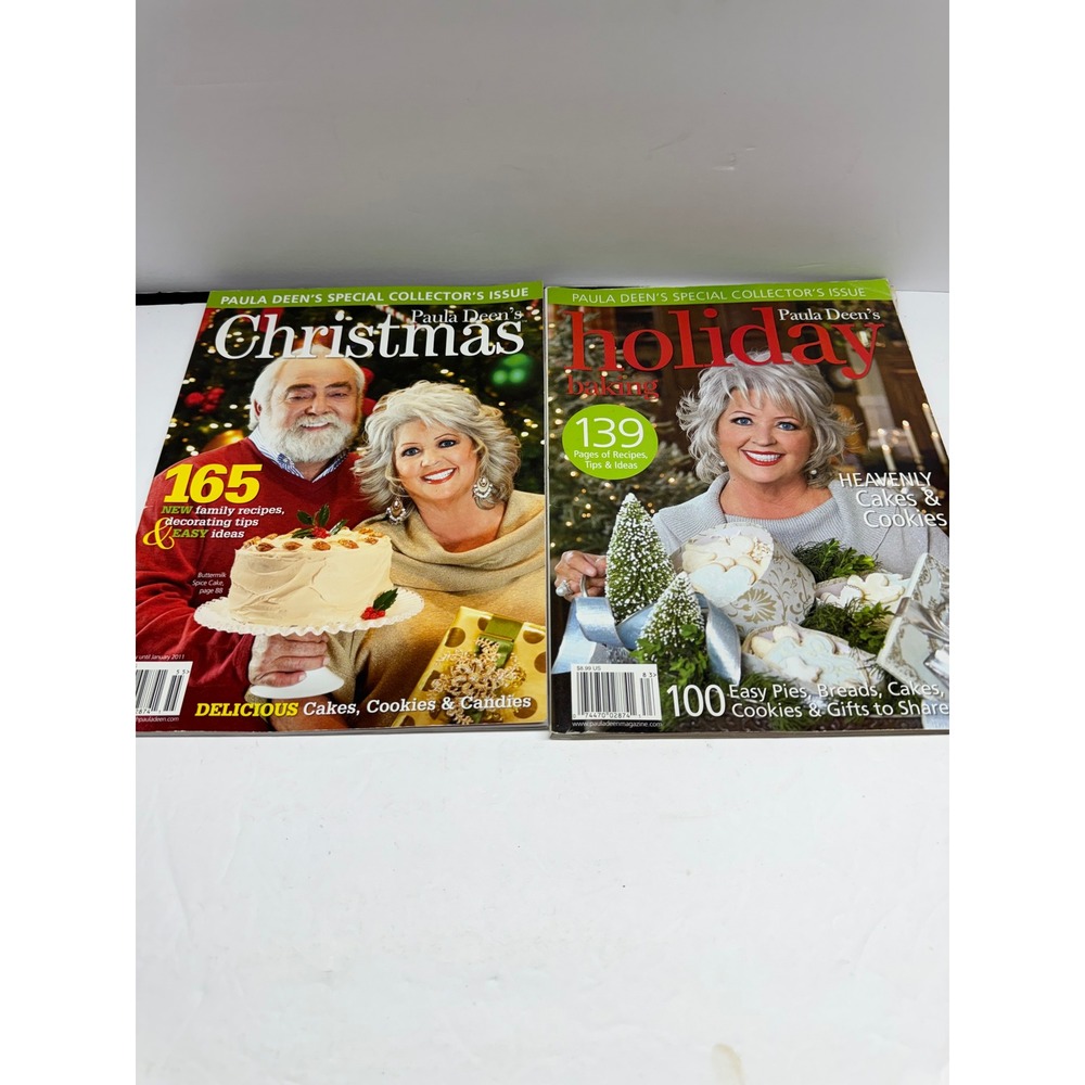Paula Deen Christmas & Holiday Baking Magazines 2008 2010 Special Collector Lot